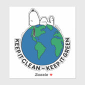 pinda's | Houd het schoon, houd het groen Sticker (Vel)