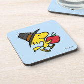 pinda's | Hout Pilgrim Bier Onderzetter (Linkerzijde)