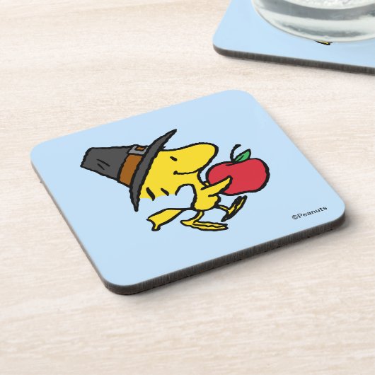 pinda's | Hout Pilgrim Bier Onderzetter (Linkerzijde)