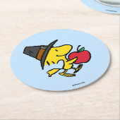 pinda's | Hout Pilgrim Ronde Kartonnen Onderzetter (Gebogen)