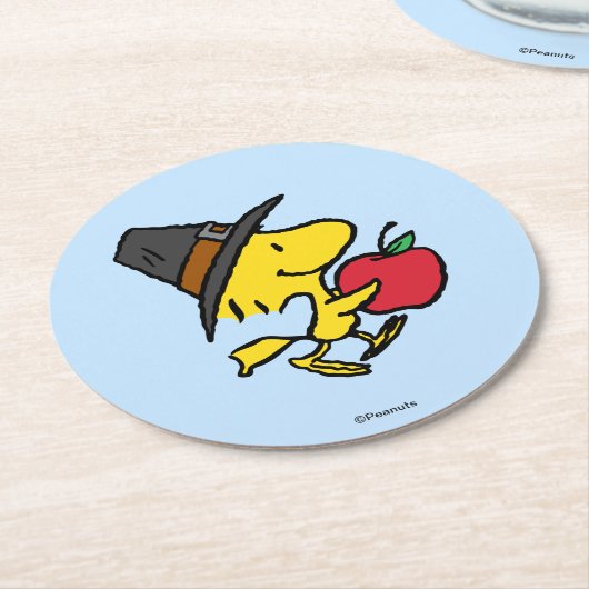 pinda's | Hout Pilgrim Ronde Kartonnen Onderzetter (Gebogen)