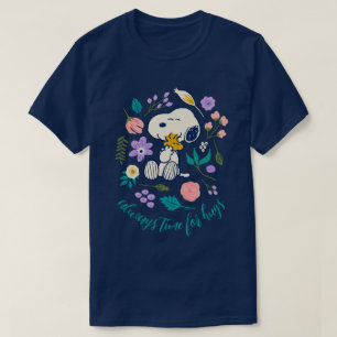 Pinda's in bloei   Snoopy & Woodstock Bloemknuffel T-shirt
