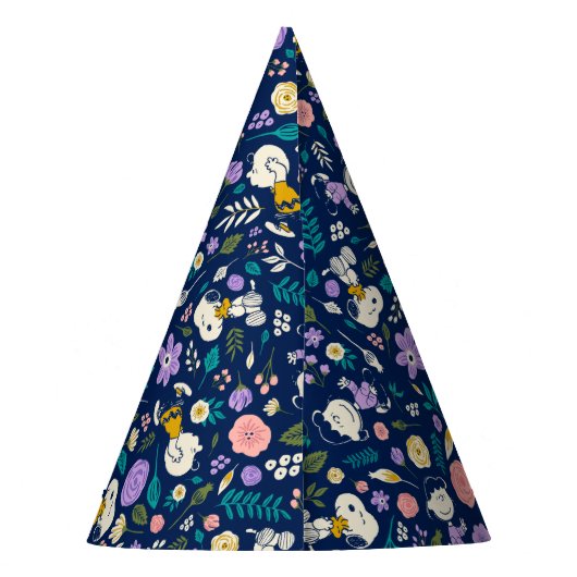 pinda's in het bloempatroon feesthoedjes (Achterkant)