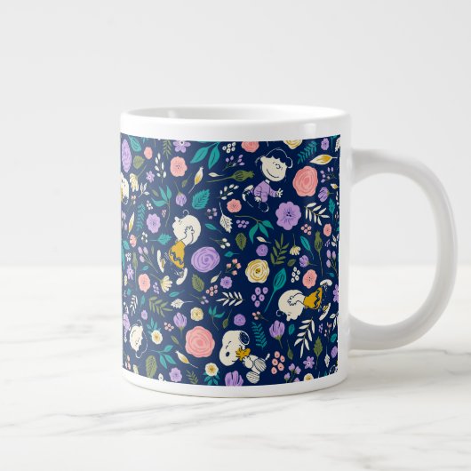 pinda's in het bloempatroon grote koffiekop (Rechts)