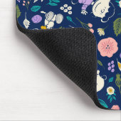 pinda's in het bloempatroon muismat (Hoek)