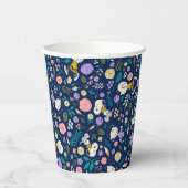 pinda's in het bloempatroon papieren bekers (Links)