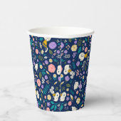 pinda's in het bloempatroon papieren bekers (Rechts)