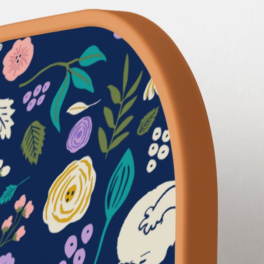 pinda's in het bloempatroon pickleball paddle (Links Detail)