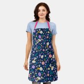 pinda's in het bloempatroon schort (Gedragen)