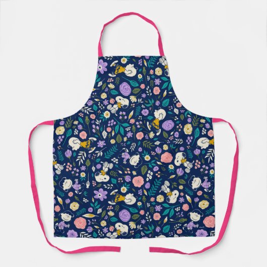 pinda's in het bloempatroon schort (Voorkant)