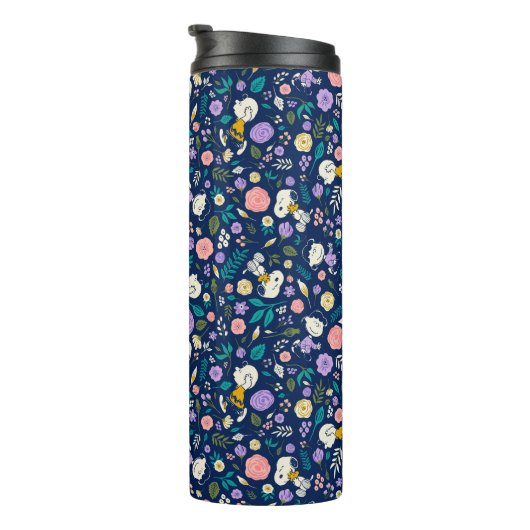 pinda's in het bloempatroon thermosbeker (Geroteerd rechts)