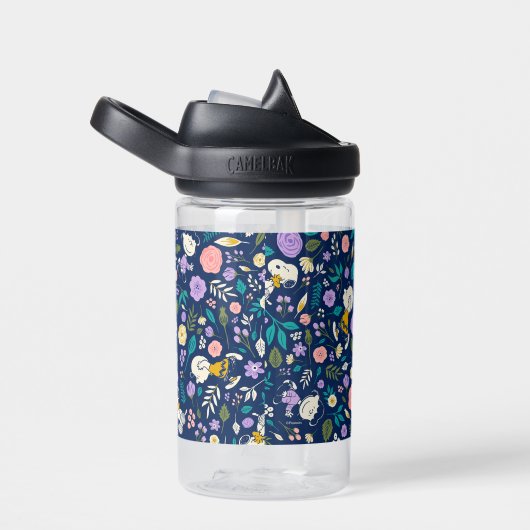 pinda's in het bloempatroon waterfles (Rechts)