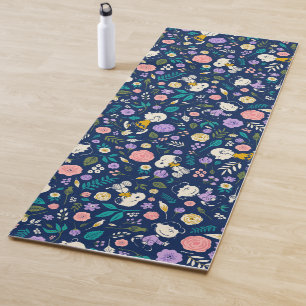 pinda's in het bloempatroon yogamat