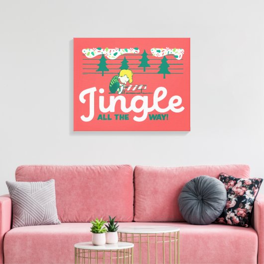 pinda's | Jingle All the Way Canvas Afdruk (Insitu (Woonkamer))