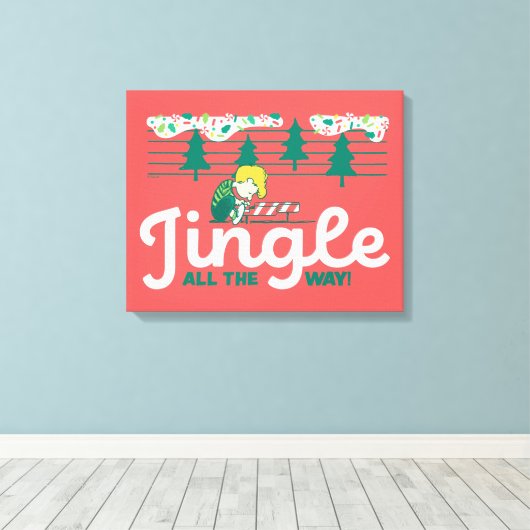 pinda's | Jingle All the Way Canvas Afdruk (Insitu (Houten vloer))