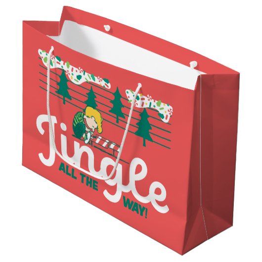pinda's | Jingle All the Way Groot Cadeauzakje (Voorkant Gekanteld)