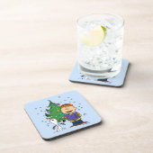 pinda's | KerstCaroling Bier Onderzetter (Rechterzijde)