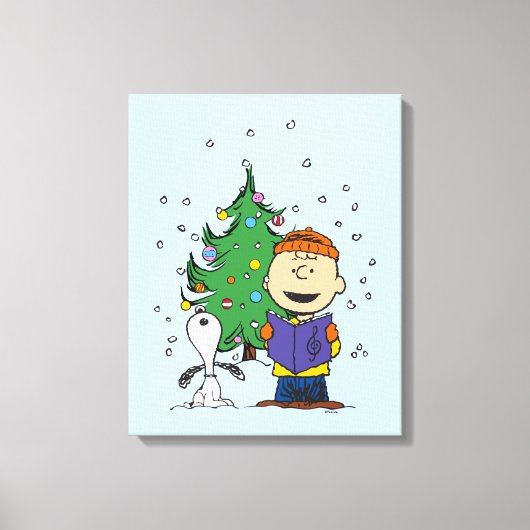 pinda's | KerstCaroling Canvas Afdruk (Voorkant)