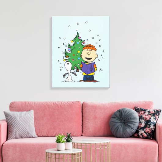 pinda's | KerstCaroling Canvas Afdruk (Insitu (Woonkamer))