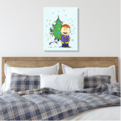 pinda's | KerstCaroling Canvas Afdruk (Insitu (Slaapkamer))