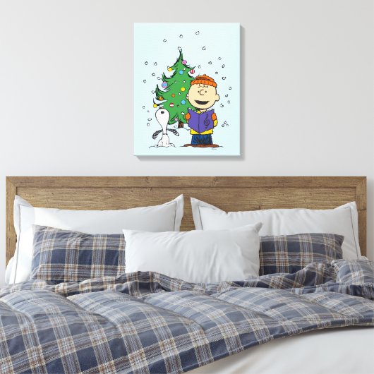 pinda's | KerstCaroling Canvas Afdruk (Insitu (Slaapkamer))