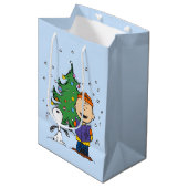 pinda's | KerstCaroling Medium Cadeauzakje (Voorkant Gekanteld)