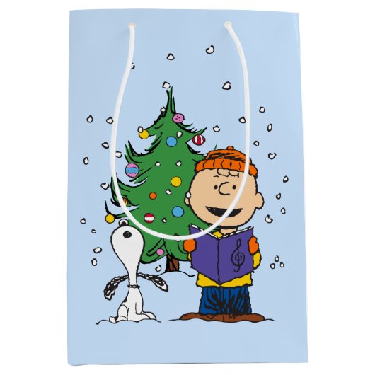 pinda's | KerstCaroling Medium Cadeauzakje (Voorkant)