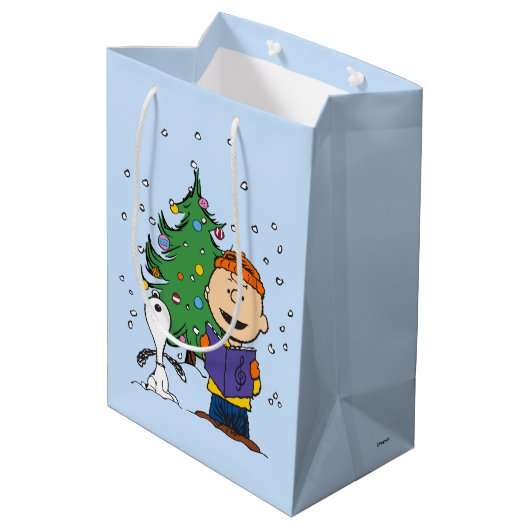 pinda's | KerstCaroling Medium Cadeauzakje (Achterkant Gekanteld)