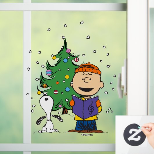 pinda's | KerstCaroling Raamsticker (Huis)