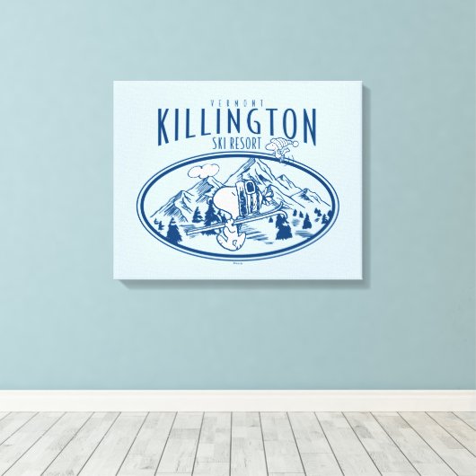 pinda's | Killington Ski Resort Vermont Canvas Afdruk (Insitu (Houten vloer))