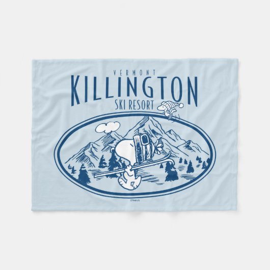 pinda's | Killington Ski Resort Vermont Fleece Deken (Voorkant (Horizontaal))