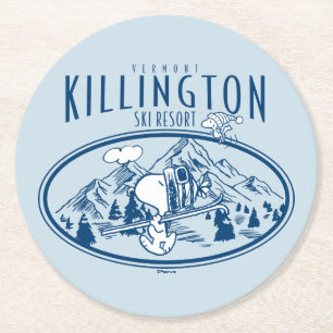 pinda's   Killington Ski Resort Vermont Ronde Kartonnen Onderzetter
