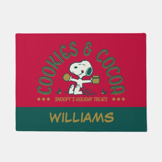 pinda's | Koekjes en cacao | Jouw namen toevoegen Deurmat (Voorkant)