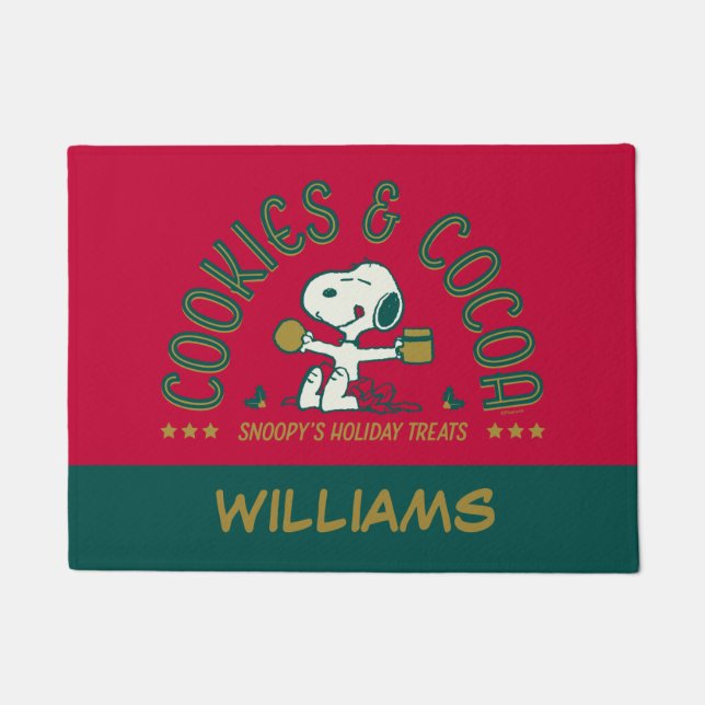 pinda's | Koekjes en cacao | Jouw namen toevoegen Deurmat (Voorkant)