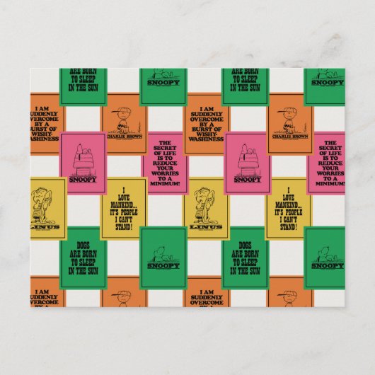 pinda's | Leuk Colorblock Patroon Briefkaart (Voorkant)