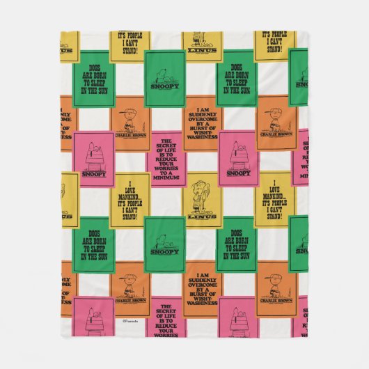 pinda's | Leuk Colorblock Patroon Fleece Deken (Voorkant)