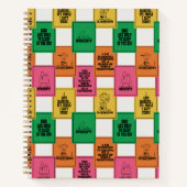 pinda's | Leuk Colorblock Patroon Notitieboek (Voorkant)