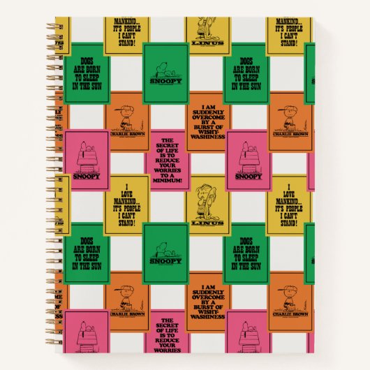 pinda's | Leuk Colorblock Patroon Notitieboek (Voorkant)