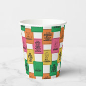 pinda's | Leuk Colorblock Patroon Papieren Bekers (Links)