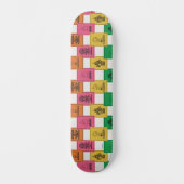 pinda's | Leuk Colorblock Patroon Persoonlijk Skateboard (Voorkant)