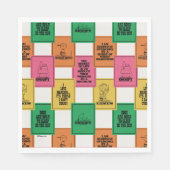 pinda's | Leuk Colorblock Patroon Servet (Voorkant)