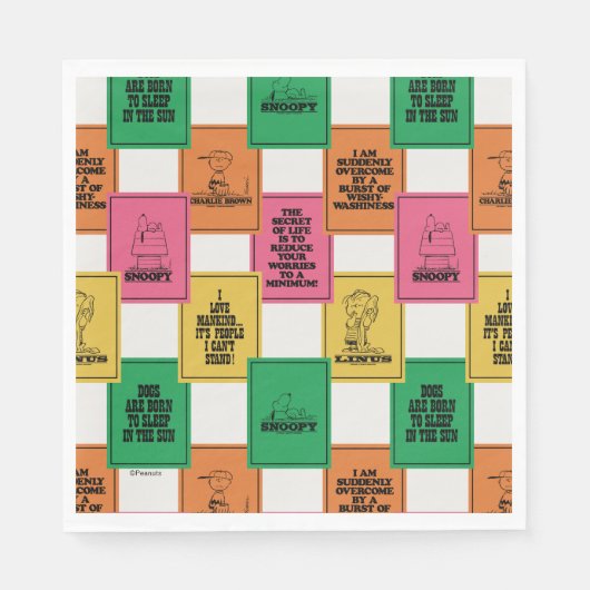 pinda's | Leuk Colorblock Patroon Servet (Voorkant)