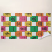 pinda's | Leuk Colorblock Patroon Strandlaken (Voorkant)