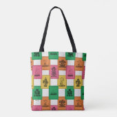pinda's | Leuk Colorblock Patroon Tote Bag (Achterkant)