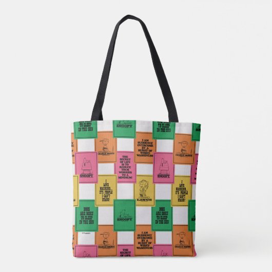 pinda's | Leuk Colorblock Patroon Tote Bag (Achterkant)