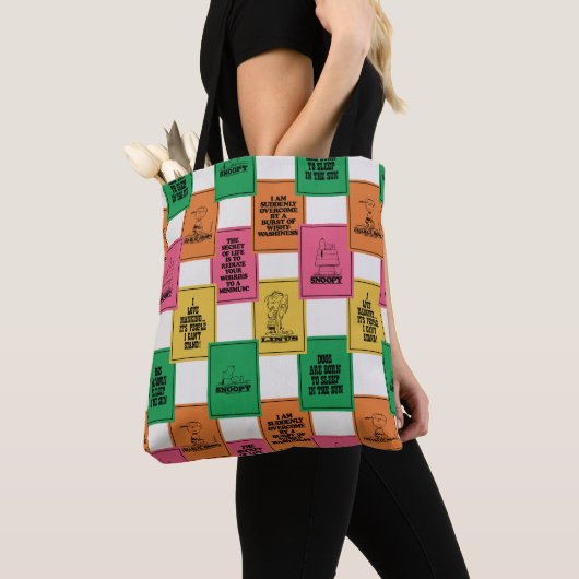 pinda's | Leuk Colorblock Patroon Tote Bag (Dichtbij)