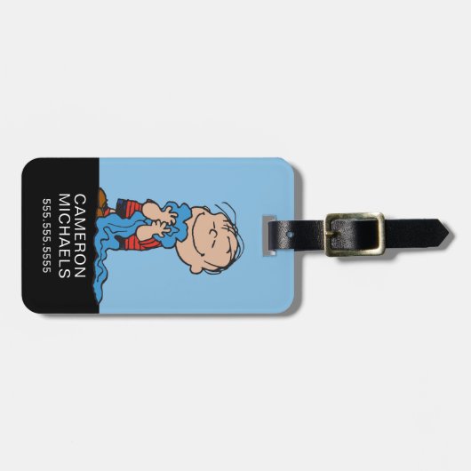 pinda's | Linus Blanket Smile Bagagelabel (Voorkant horizontaal)