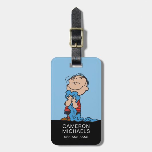 pinda's | Linus Blanket Smile Bagagelabel (Voorkant verticaal)