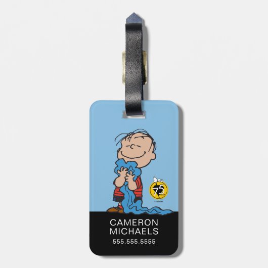 pinda's | Linus Blanket Smile Bagagelabel (Achterkant verticaal)