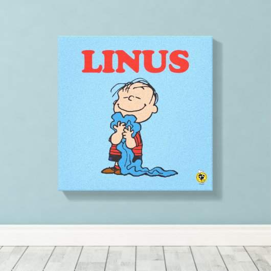 pinda's | Linus Blanket Smile Canvas Afdruk (Insitu (Houten vloer))